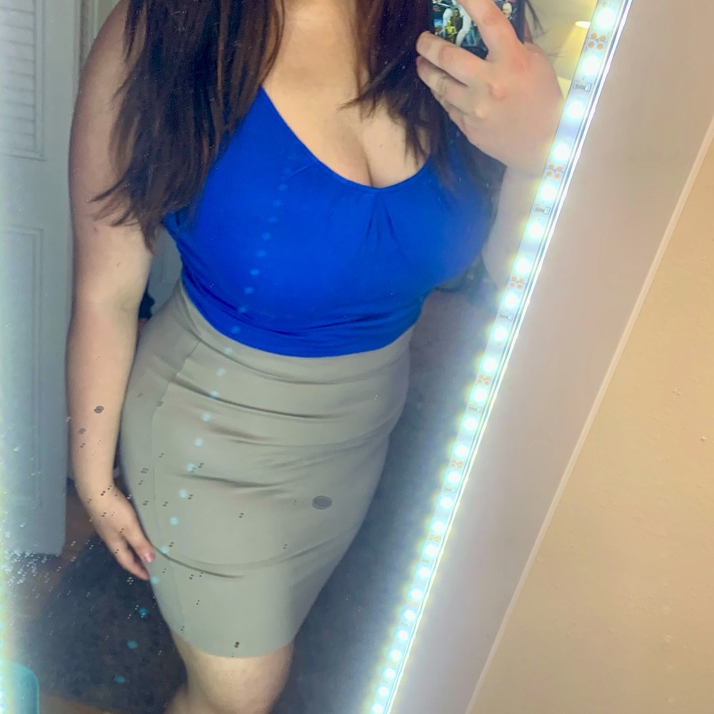 Charlotte Russe tan pencil skirt